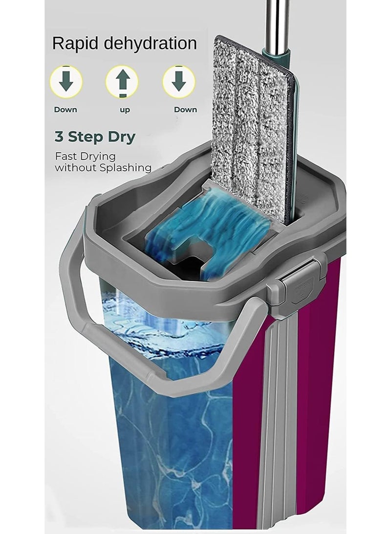 UPKARANWALE 360° Rotating Flat Floor Mop & Bucket Set with 3 Reusable Cleaning Pads – Dry & Wet Floor Cleaner for Hardwood, Tiles & Laminate – Easy Spin Wring System & Ergonomic Handle for Home Cleaning - Image 3